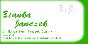 bianka jancsek business card